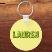Lauren Name Kiwi Design Schlüsselanhänger (Vorderseite)