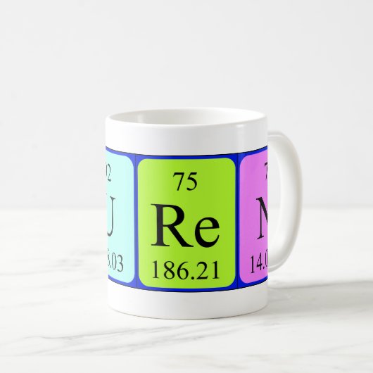 Lauren Namen-Tasse periodischer Tabelle Kaffeetasse (VorderseiteRechts)