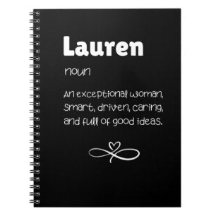 Lauren Noun eine außergewöhnliche Frau Notizblock
