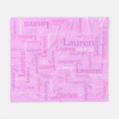 Lauren personalisiert Name Licht lila rosa Decke (Vorderseite (Horizontal))