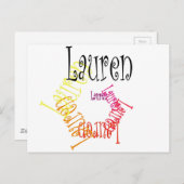 Lauren Postkarte (Vorne/Hinten)