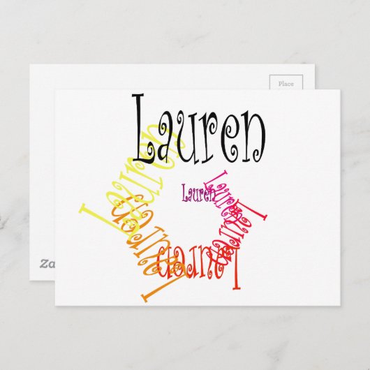 Lauren Postkarte (Vorne/Hinten)