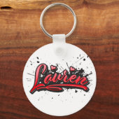 Lauren red Heart Graffiti Schlüsselger Schlüsselanhänger (Vorderseite)