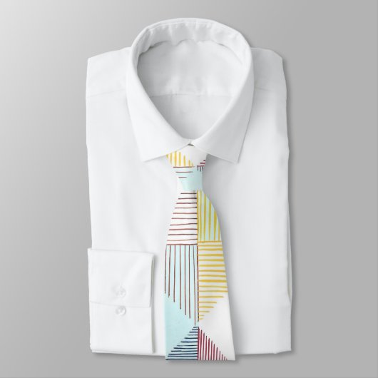 Lauren Rosenberg Original Multi-Linear Neck Tie Krawatte (Gebunden)