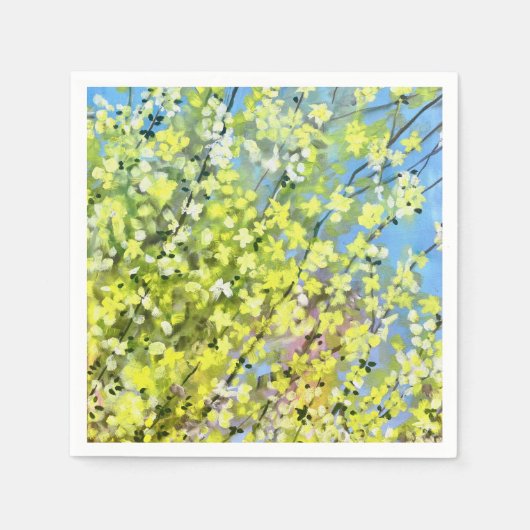 Lauren RosenbergBlooming Forsythia Cocktail Napkin Serviette (Vorderseite)