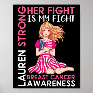 Lauren Starker Brustkrebs Bewusstsein ihres Kampfe Poster