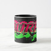 Lauren Vorname Name Graffiti red green Tasse (Zentrum)