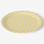 Lauren Yellow Gingham Paper Tellers Pappteller (Schrägansicht)