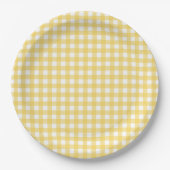 Lauren Yellow Gingham Paper Tellers Pappteller (Vorderseite)