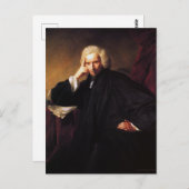Laurence Sterne (Gemälde von Sir Joshua Reynolds) Postkarte (Vorne/Hinten)