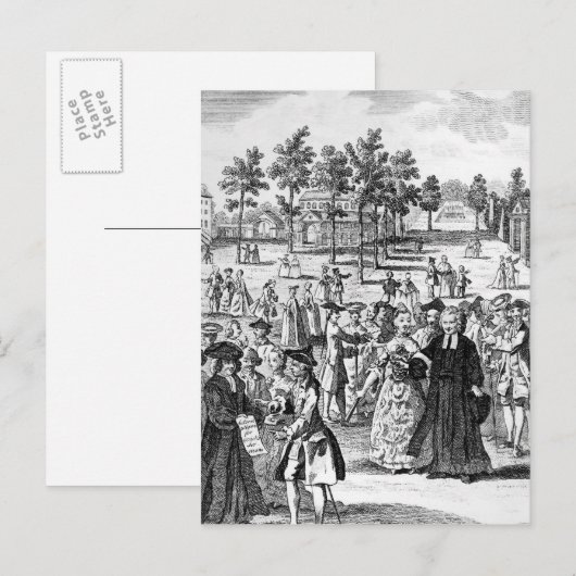 Laurence Sterne Postkarte (Vorne/Hinten)