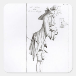 Laurence Sterne Quadratischer Aufkleber