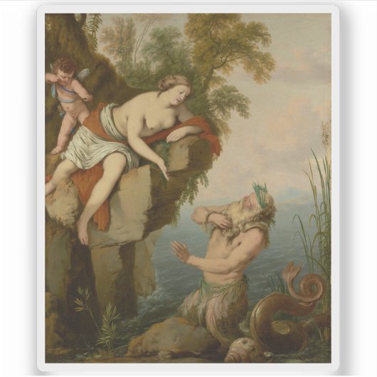 Laurent de La Hyre - Glaucus und Scylla Aufkleber (Vorderseite)