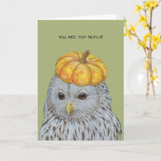 Laurent the Ural Uhu Grußkarte Karte (Gelbe Blume)