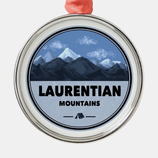Laurentian Mountains Quebec Canada Camping Ornament Aus Metall (Vorne)