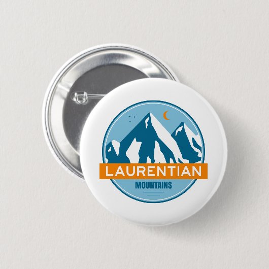 Laurentian Mountains Quebec Kanada Button (Vorne & Hinten)