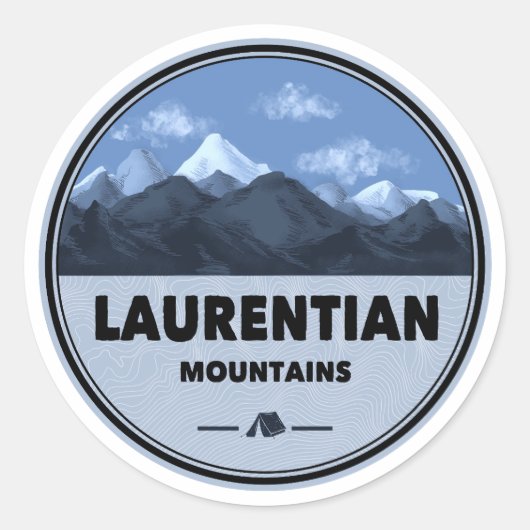 Laurentinische Berge Québec Kanada Camping Runder Aufkleber (Vorderseite)