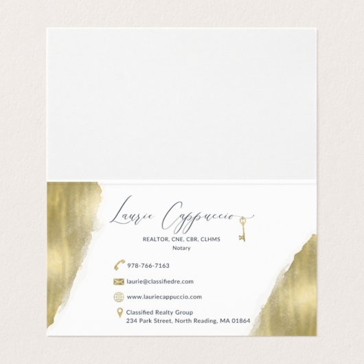 Laurie C's Custom Business Cards Visitenkarten (Innenseite Aufgefaltet)