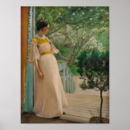 Laurits Andersen Ring Im Garten Tür CC0495 Poster (Vorne)