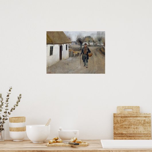 Laurits Andersen Ring Road durch ein Dorf Poster (Küche)