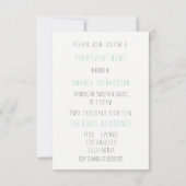 Lauro Spices Italienisches Koch Restaurant Bio Küc Einladung (Rückseite)