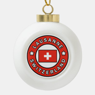 Lausanne die Schweiz Keramik Kugel-Ornament