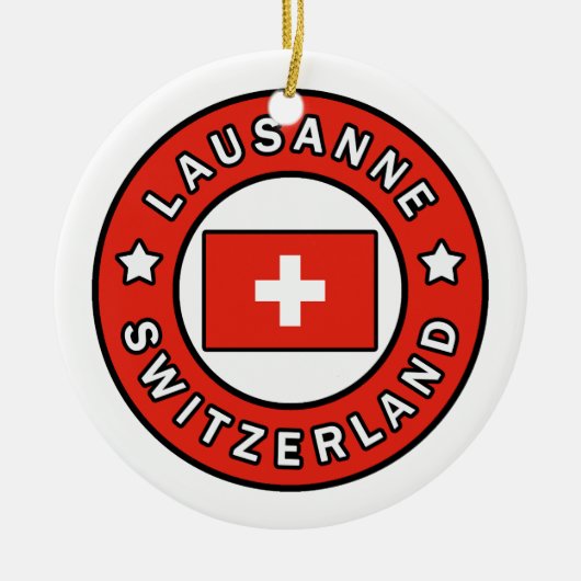 Lausanne die Schweiz Keramik Ornament (Vorne)