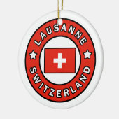 Lausanne die Schweiz Keramik Ornament (Links)