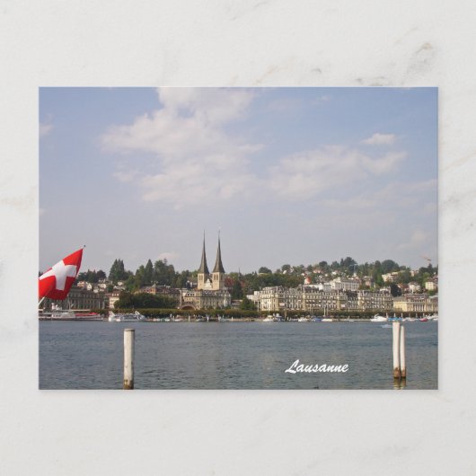 Lausanne-Genfer See Postkarte (Vorderseite)