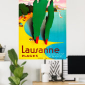 Lausanne, Genfersee, Schweiz Poster (Heimbüro)