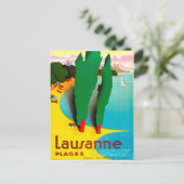 Lausanne, Genfersee, Schweiz Postkarte (Stehend Vorderseite)