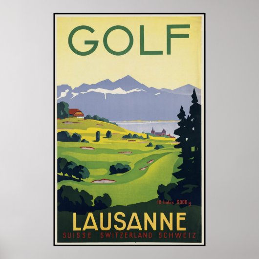 Lausanne Golf Poster (Vorne)