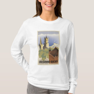 Lausanne Ouchy Schweiz Vintage Europa T-Shirt