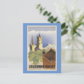 Lausanne Ouchy Schweiz Vintages Europa Postkarte (Stehend Vorderseite)