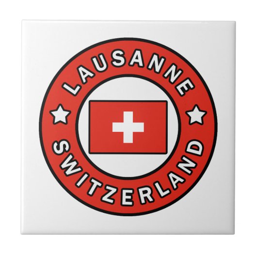 Lausanne Schweiz Fliese (Vorderseite)