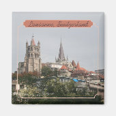Lausanne Schweiz Foto Souvenir Magnet (Vorne)