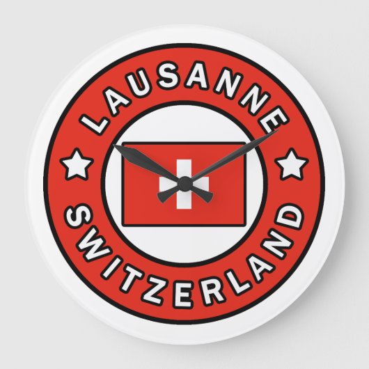 Lausanne Schweiz Große Wanduhr (Vorderseite)