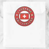 Lausanne Schweiz Runder Aufkleber (Tasche)