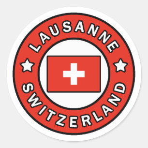 Lausanne Schweiz Runder Aufkleber