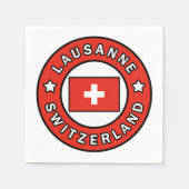 Lausanne Schweiz Serviette (Vorderseite)