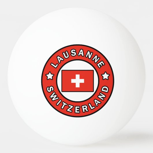 Lausanne Schweiz Tischtennisball (Vorderseite)
