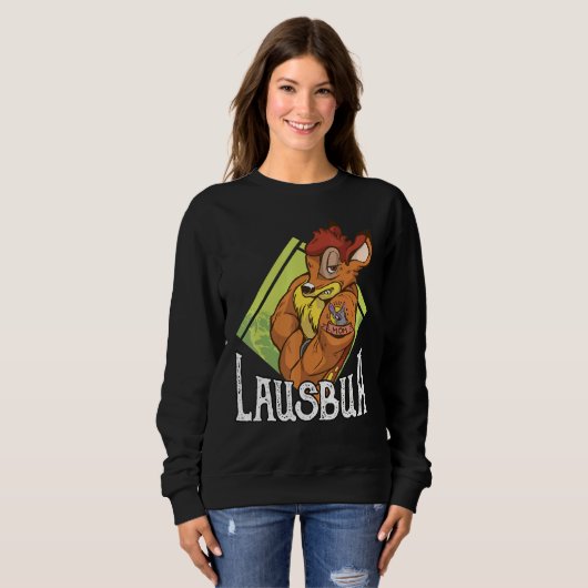 Lausbua Coole Austauschkostüme Lederhose Sweatshirt (Vorne ganz)