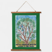 Lauschen Sie den Bäumen Wandteppich Mit Holzrahmen (Vorderseite)