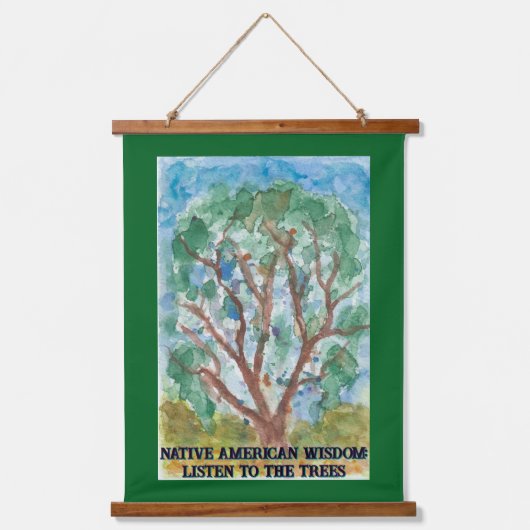 Lauschen Sie den Bäumen Wandteppich Mit Holzrahmen (Vorderseite)