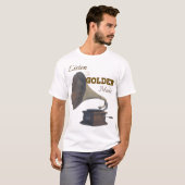 Lauschen Sie goldener Musik T-Shirt (Vorne ganz)