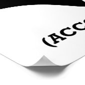 Laut Brain Funny Poster (Ecke)