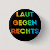 Laut gegen Rechts Nr. 008 schwarz Button (Vorderseite)
