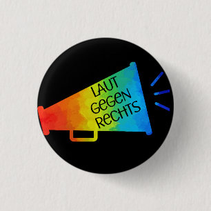 Laut gegen Rechts Nr. 01 schwarz Button