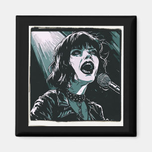 Laut herausschreien Punk Rocker Pop Art Retro Türk Magnet