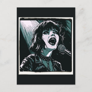 Laut herausschreien Punk Rocker Retro Vintage Türk Postkarte